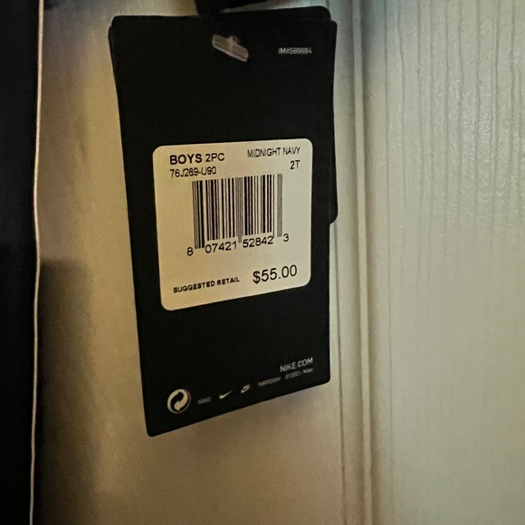 Nike Toddler Boy 2 Piece Jogging Set Baseball, Navy Blue Tracksuit - Picture 5 of 5